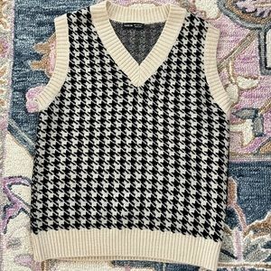 SHEIN houndstooth sweater vest